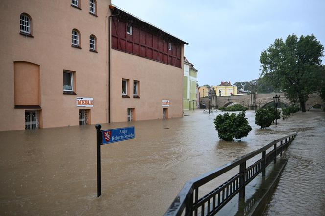 Kłodzko. Zalane centrum miasta