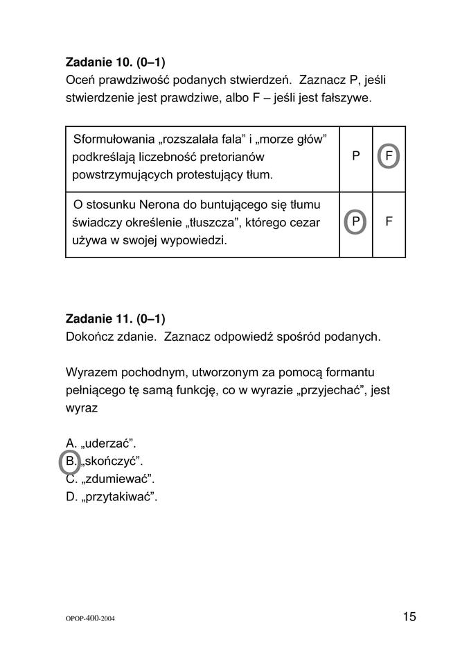 Egzamin ósmoklasisty 2020 - język polski - odpowiedzi