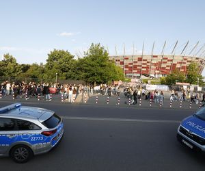 Koncert Justina Timberlake'a w Warszawie - fani pod PGE Narodowym