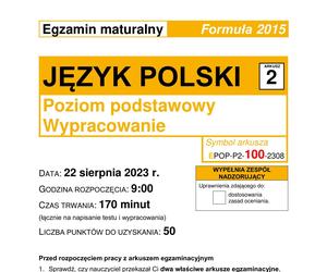 Matura poprawkowa 2023: polski. Formuła 2015