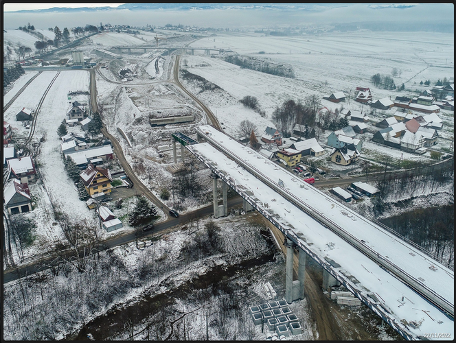 Budowa zakopianki Rdzawka - Nowy Targ  
