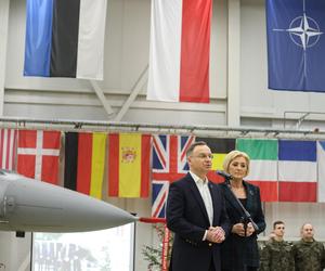 Andrzej Duda w Bazie Lotniczej w Amari