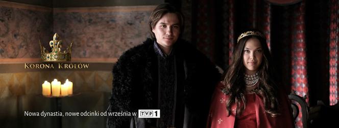 Korona królów 3 sezon.  Królowa Jadwiga (Dagmara Bryzek), Władysław Jagiełło (Wasyl Wasyłyk)