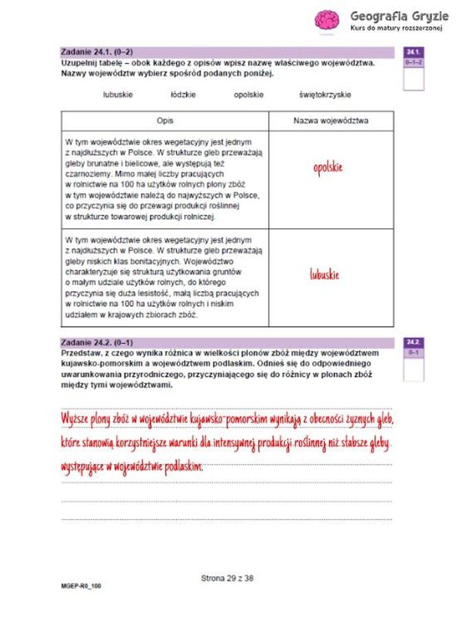Matura 2025 geografia - odpowiedzi, arkusz CKE  15.05.2025 - Formuła 2023	