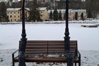 Nałęczów - Park Zdrojowy zimą