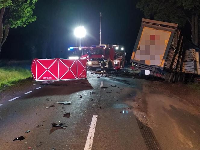 Ujazdówek. Przerażające ZDJĘCIA z wypadku na DK nr 60! Nie żyje kierowca citroena, który uderzył w volvo