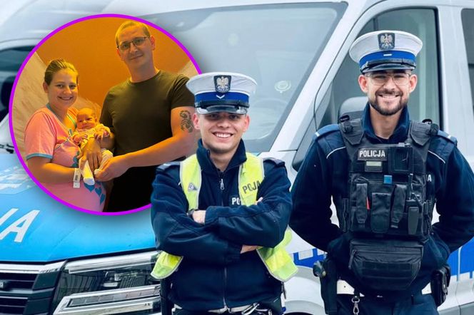 Policjanci uratowali mamę i jej nowo narodzoną córeczkę