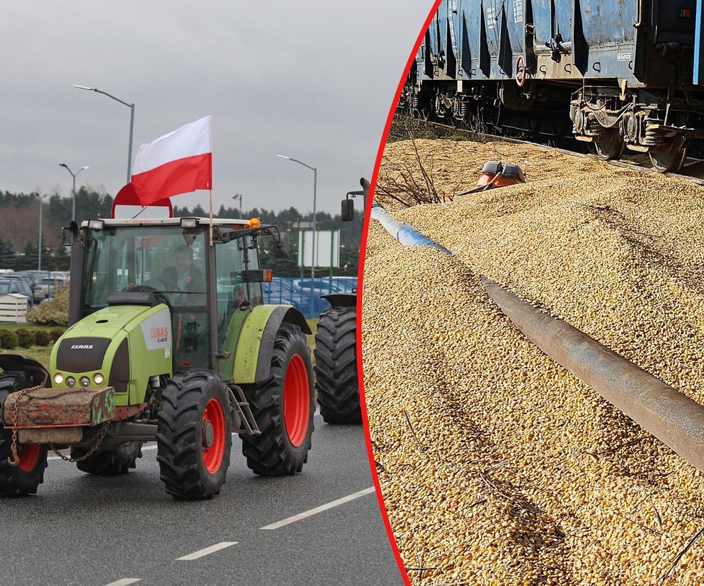 Protest rolników zboże