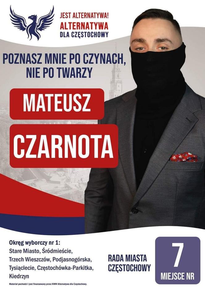 CZARNOTA Mateusz Michał Kandydat do Rady Miasta Częstochowy