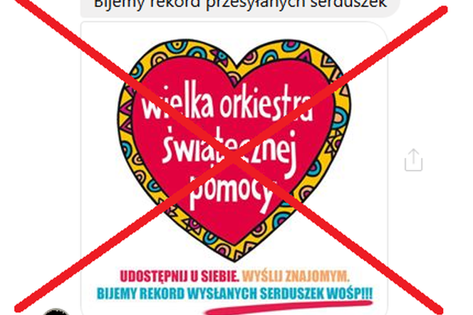 Łańcuszek WOŚP na Facebooku