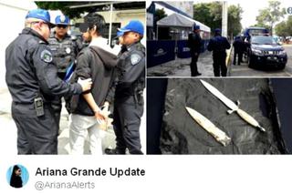 Mężczyzna z nożem na koncercie Ariany Grande zatrzymany
