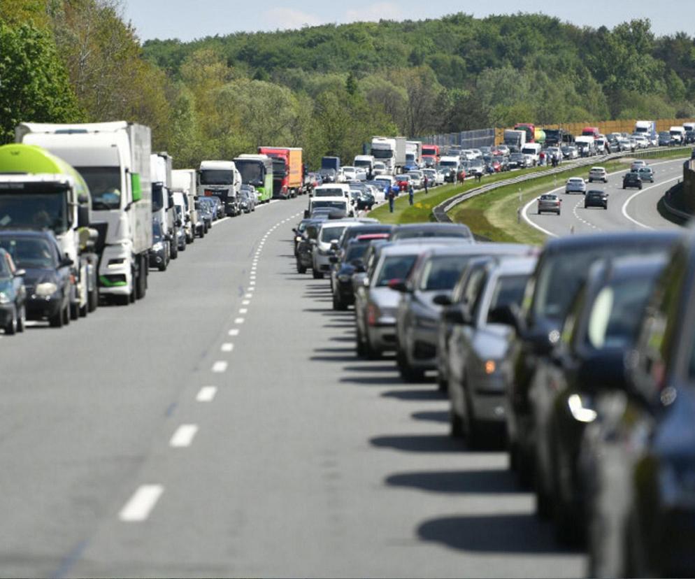 Potężny korek na autostradzie A4