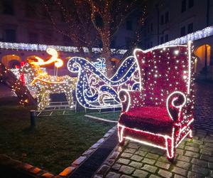 Świąteczne iluminacje na Zamku Książąt Pomorskich w Szczecinie