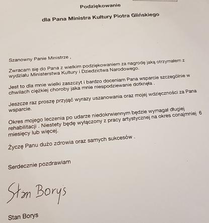 Minister nagrodził Stana Borysa 