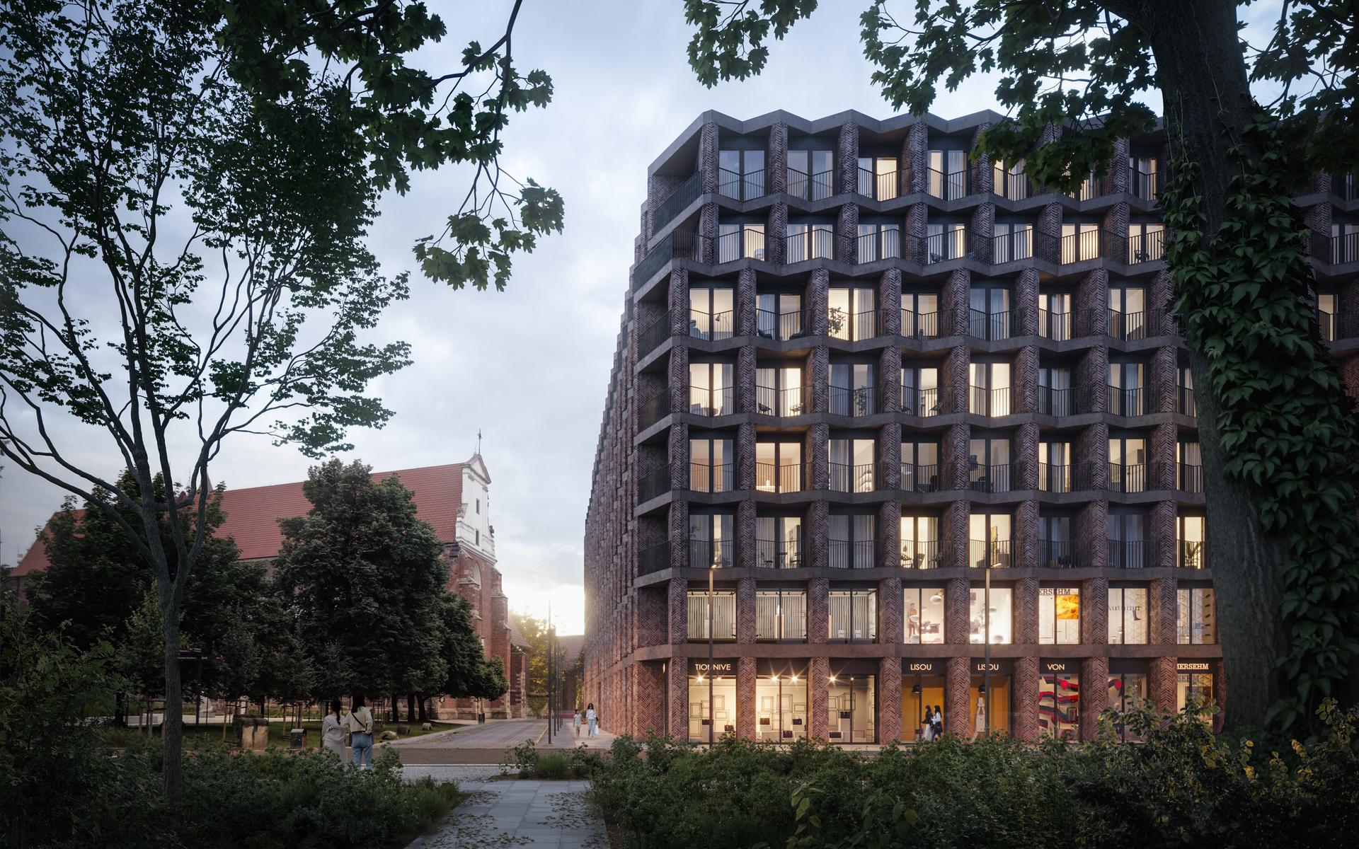 Budowa apartamentowca Bernardyńska
