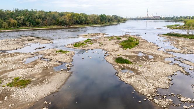 Wisła w Warszawie 27 sierpnia 2025 rano