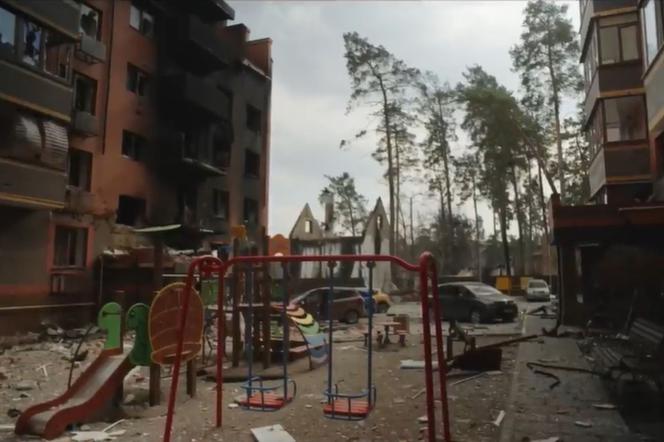 Apokaliptyczna pustynia w Ukrainie. Wstrząsające nagranie z opustoszałego Irpienia [WIDEO 18+]