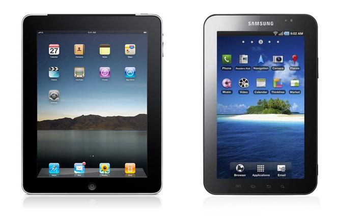 Samsung Galaxy Tab i iPad