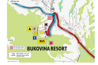VII etap Tour de Pologne. Trasa Bukovina Resort - Bukowina Tatrzańska. MAPA