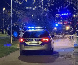 Policyjny pościg ulicami Warszawy. BMW w płomieniach 