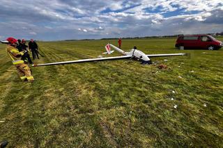 Pruszcz Gdański. Wypadek szybowca. Maszyna runęła na płytę lotniska [ZDJĘCIA]