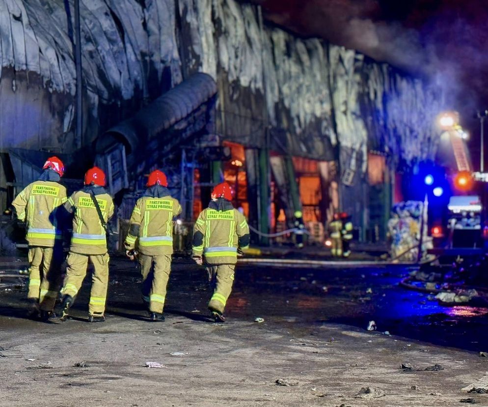 Pożar sortowni odpadów w Elblągu