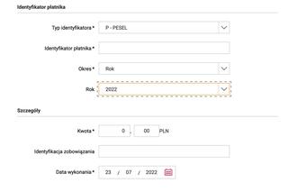 Przelew internetowy za mandat
