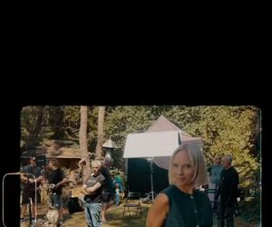 	M jak miłość nowy sezon. Dorota (Iwona Rejzner) na planie