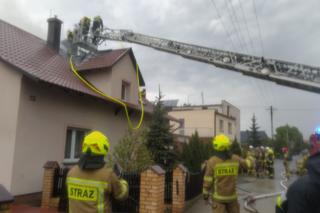Piorun uderzył w dom jednorodzinny w Dąbczu