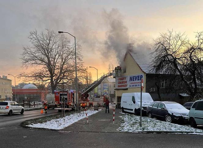 Pożar kamienicy w Zielonej Górze