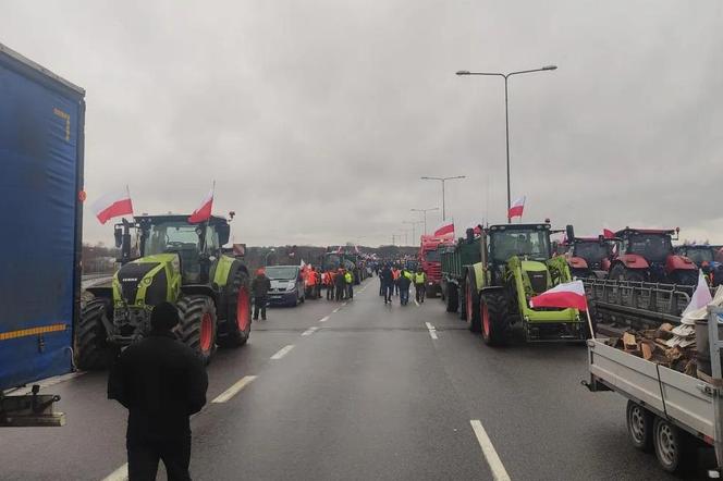 Protest rolników pod Elblągiem