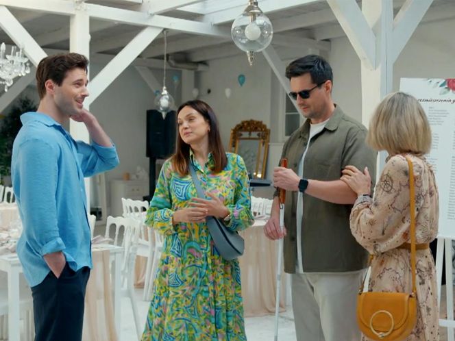 Barwy szczęścia, odcinek 3133: Malwina (Joanna Gleń), Herman (Maciej Raniszewski), Natalia (Maria Dejmek), Cezary  (Marcel Opaliński)