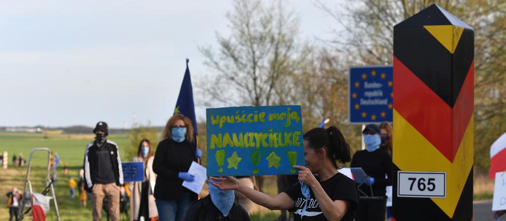 Protest na granicy polsko-niemieckiej w Rosówku