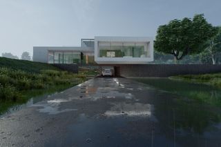 Mobius Architekci: Underpass - willa z własnymi stawami, tunelem i oczyszczalnią