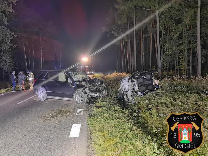 Wypadek na trasie Nietążkowo - Podśmigiel. Ranne cztery osoby