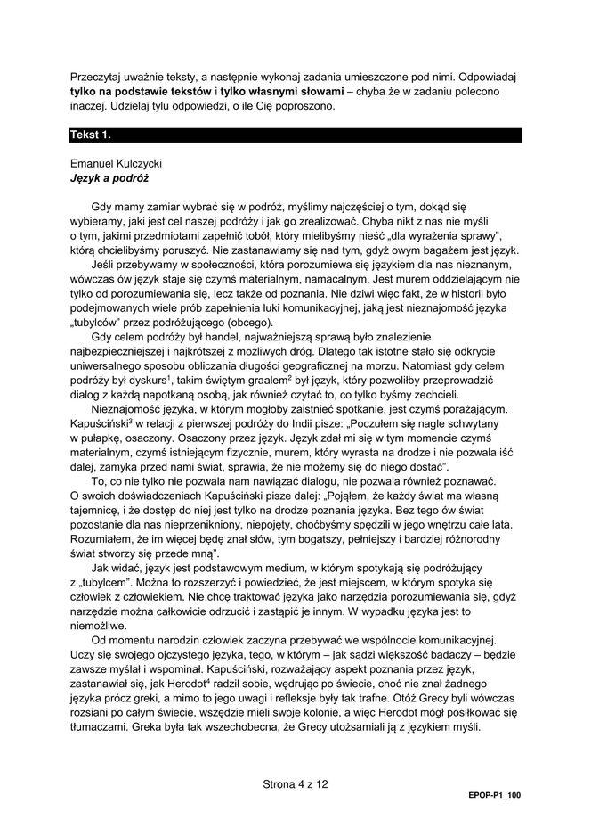 Matura 2025: polski 5.05.2025. Arkusze CKE i odpowiedzi. Poziom podstawowy 1 i 2 część [Formuła 2015]