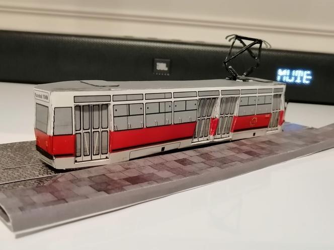 Modele tramwajów stworzone przez pana Michała z Poznania