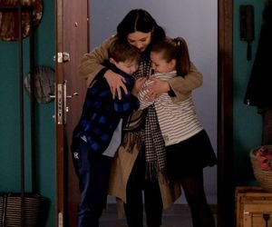 M jak miłość odc. 1865. Iza (Adriana Kalska), Szymek (Staś Szczypiński), Maja (Laura Jankowska)