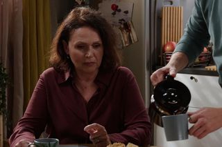 	M jak miłość odc. 1851. Marysia (Małgorzata Pieńkowska), Paweł (Rafał Mroczek)