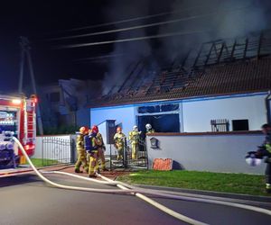 Pożar domu w Płużniczkach