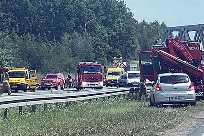 Wypadek na autostradzie A4 w Katowicach