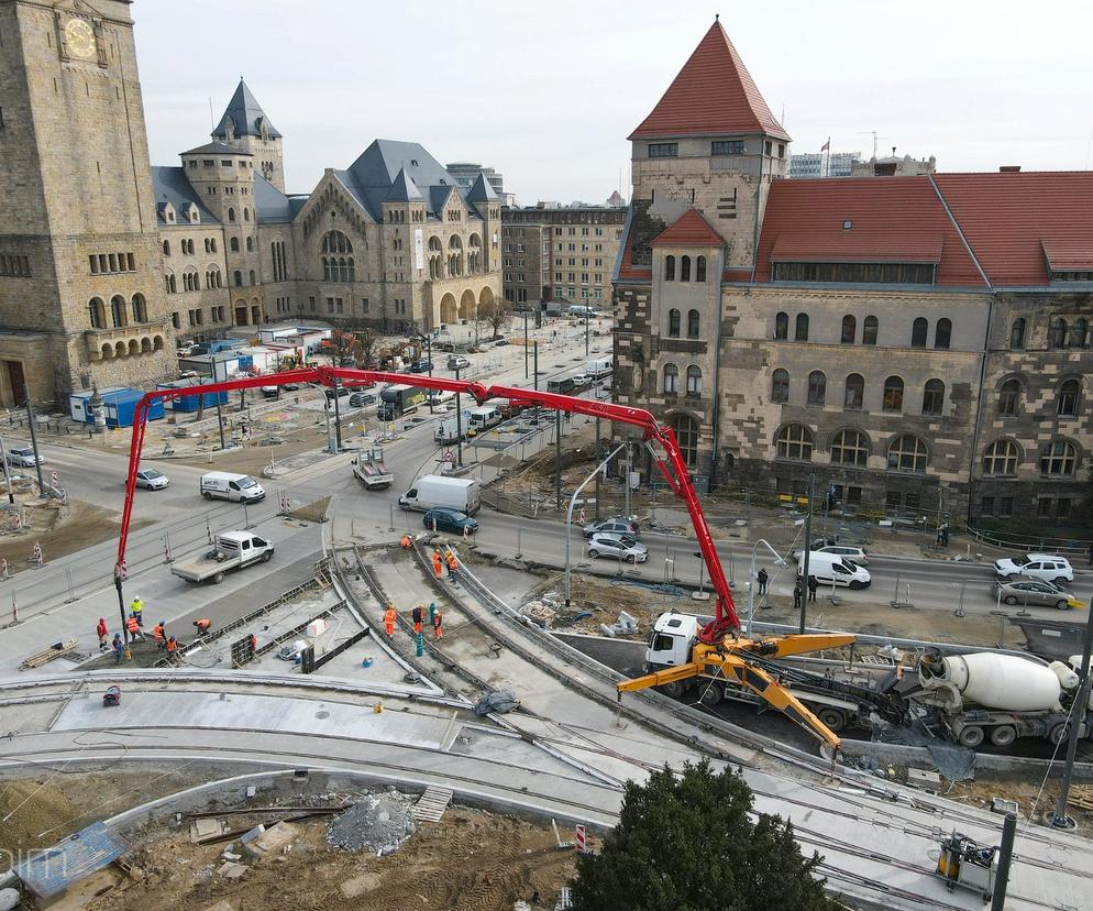 Tramwaje już na ul. Św. Marcin. Na razie to tylko przejazdy techniczne