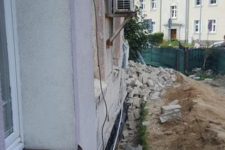 Zawaliła się ściana budynku mieszkalnego w Szczecinku