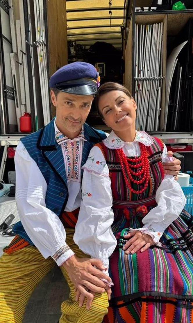 Barwy szczęścia nowy sezon na planie. Kasia (Katarzyna Glinka), Mariusz (Rafał Cieszyński)