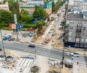Budowa tramwaju na Rakowieckiej w Warszawie