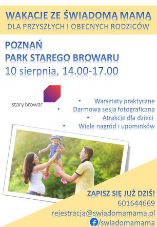 świadoma mama plakat Poznań/wakacje