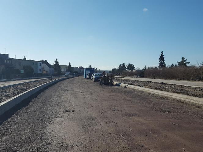 Budowa ronda na skrzyżowaniu Szybowników z Wolińską w Lesznie