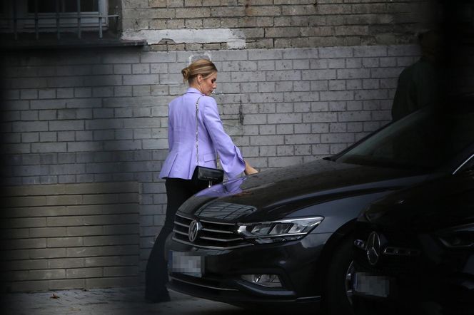 Marta Nawrocka zastosowała color blocking