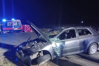 Tragiczny wypadek pod Bełchatowem. Nie żyje kierowca samochodu, który zderzył się z sarną