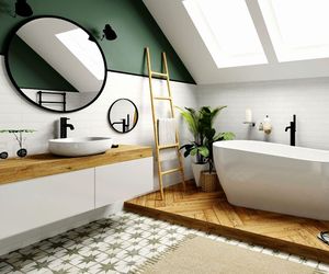 Wnętrza z podestami i podłogą na różnych poziomach